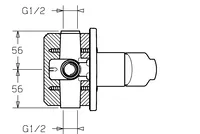 HANSAPOLO, Cover part for bath and shower faucet, 50607173