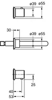 HANSADESIGNO, Piastra per miscelatore lavabo, 51062173