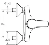 HANSAPOLO, Wannenfüll- und Brausebatterie, 51442173