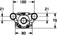 HANSA, Body for bath and shower faucet, 53290100