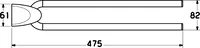 HANSAMOTION, Towel rail, L=475, 53790900