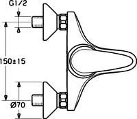 HANSASUBLIME, Wannenfüll- und Brausebatterie, 54742103