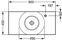 HANSAMURANO, Einbauwaschtisch, 56081000