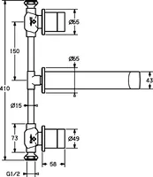 HANSASTELA, Cover part for washbasin faucet, 57222103