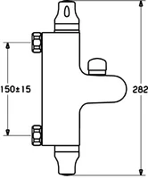 HANSAMICRA, Robinetterie bain-douche, 58162001