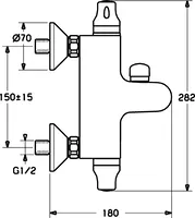 HANSAMICRA, Wannenfüll- und Brausebatterie, 58162101