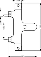 HANSAUNITA, Wannenfüll- und Brausebatterie, 58372001