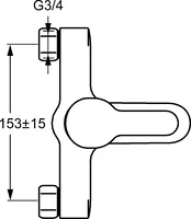 HANSAPRIMO, Wannenfüll- und Brausebatterie, 494421030056