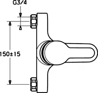 HANSAPRADO, Wannenfüll- und Brausebatterie, 01442073