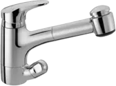Kitchen faucet with dishwasher valve