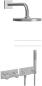 HANSALIVING, Fertigset für Brause-Batterie, 44870080