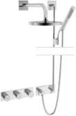 HANSALIVING, Aufputzset Regenbrause-Duscharmatur, 230/12 V, 44870160