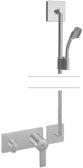 HANSALIGNA, Brausebatterie mit Brausegarnitur, 44871010