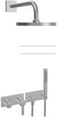 HANSARONDA, Brausebatterie mit Brausegarnitur, 44872040