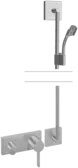 HANSALOFT, Brausebatterie mit Brausegarnitur, 44874010