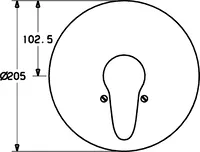 HANSAMIX, Cover part for shower faucet, 01859173