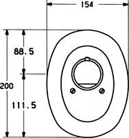 HANSAMIX, Cover part for shower faucet, 08609195