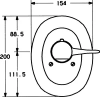 HANSAMIX, Cover part for shower faucet, 08619195