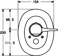 HANSAMIX, Piastra per miscelatore doccia, 08629195