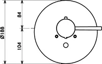 HANSA, Cover part for bath and shower faucet, 08649145