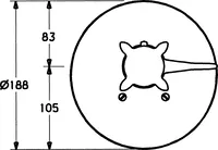 HANSALUX, Cover part for shower faucet, 08839101