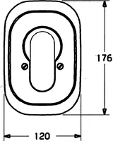 HANSATWIST, Cover part for bath and shower faucet, 09849101