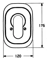 HANSATWIST, Cover part for shower faucet, 09859101