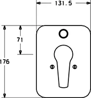 HANSAPOLO, Cover part for bath and shower faucet, 40609043