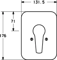 HANSAPOLO, Cover part for shower faucet, 40619043