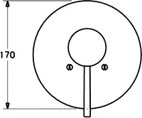 HANSADESIGNO, Piastra per miscelatore doccia, 41109041