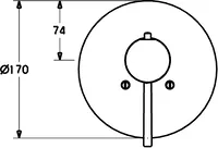 HANSADESIGNO, Piastra per miscelatore doccia, 41139042