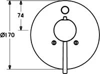 HANSADESIGNO, Piastra per miscelatore vasca-doccia, 41143042