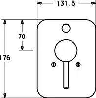 HANSAVANTIS Style, Cover part for bath and shower faucet, 42609047