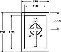 HANSAQUADRIS, Cover part for bath and shower faucet, 47083041