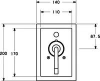 HANSAQUADRIS, Cover part for bath and shower faucet, 47093042