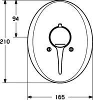 HANSASTAR, Piastra per miscelatore doccia, 47639045