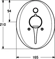 HANSASTAR, Piastra per miscelatore vasca-doccia, 47643045