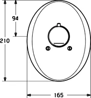 HANSASTAR, Cover part for shower faucet, 47659045