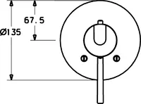 HANSARONDA Style, Piastra per miscelatore doccia, 48639001