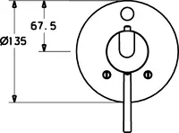 HANSARONDA Style, Piastra per miscelatore vasca-doccia, 48643001