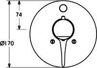 HANSARONDA, Piastra per miscelatore vasca-doccia, 48649045