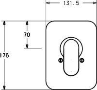 HANSATWIST, Cover part for shower faucet, 49859041