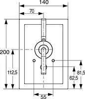 HANSAQUADRIS, Piastra per miscelatore doccia, 50099102