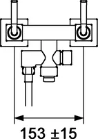 HANSAQUADRIS, Wannenfüll- und Brausebatterie, 50152102