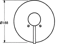 HANSADESIGNO, Piastra per miscelatore doccia, 51109101