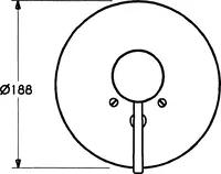 HANSADESIGNO, Piastra per miscelatore vasca-doccia, 51119101