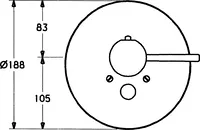 HANSADESIGNO, Piastra per miscelatore vasca-doccia, 51149102