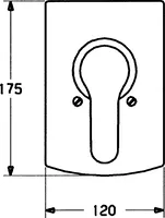 HANSAVANTIS, Piastra per miscelatore vasca-doccia, 52600103