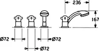 HANSA, Cover part for bath and shower faucet, 53119031