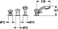 HANSA, Cover part for bath and shower faucet, 53139031